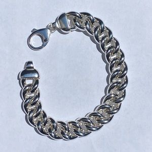 Arte d'Argento 925 sterling silver bold curb link bracelet⛓